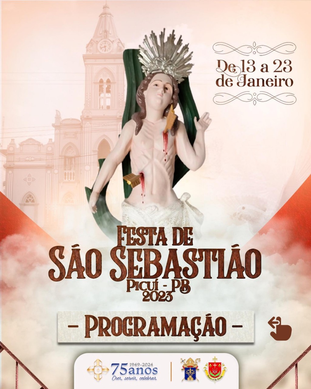 Festa do Padroeiro de Picuí São Sebastião Acontece entre os dias 13 e 23 de Janeiro de 2023