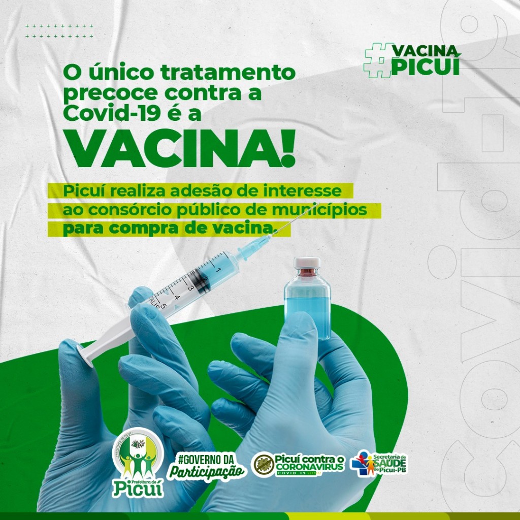 Prefeitura de Picuí Manifesta Interesse em Consórcio Público para a Compra de Vacinas