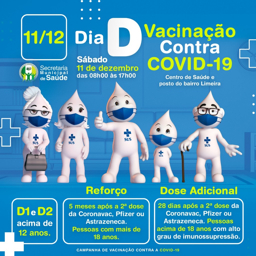 Secretaria de Saúde Realiza com Sucesso Dia D da Campanha de Imunização contra a COVID-19