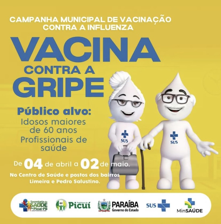 Prefeitura de Picuí Promove Campanha de Vacinação contra a Influenza e o Sarampo